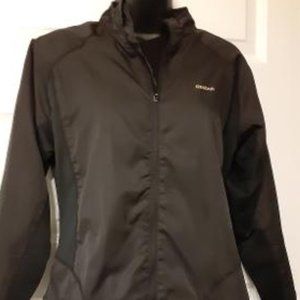 Reebok Black Windbreaker and Track Training Jacket